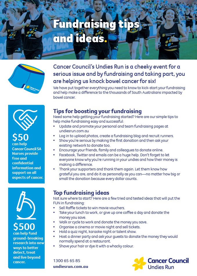 Undies Run Fundraising Tips